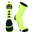 thumbnail image 1 of MadSportsStuff Basketball Socks for Boys Girls - Youth & Adult Athletic Crew Socks - Cushioned Moisture Wicking - Medium, Neon Yellow/Black, 1 of 2
