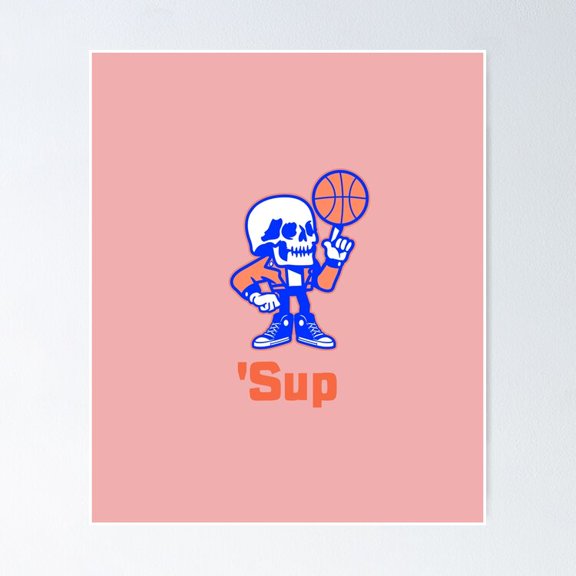 Basketball Spinner Trick Motion Graphic Wall Decor Athletic Performance Art, Unframed Poster