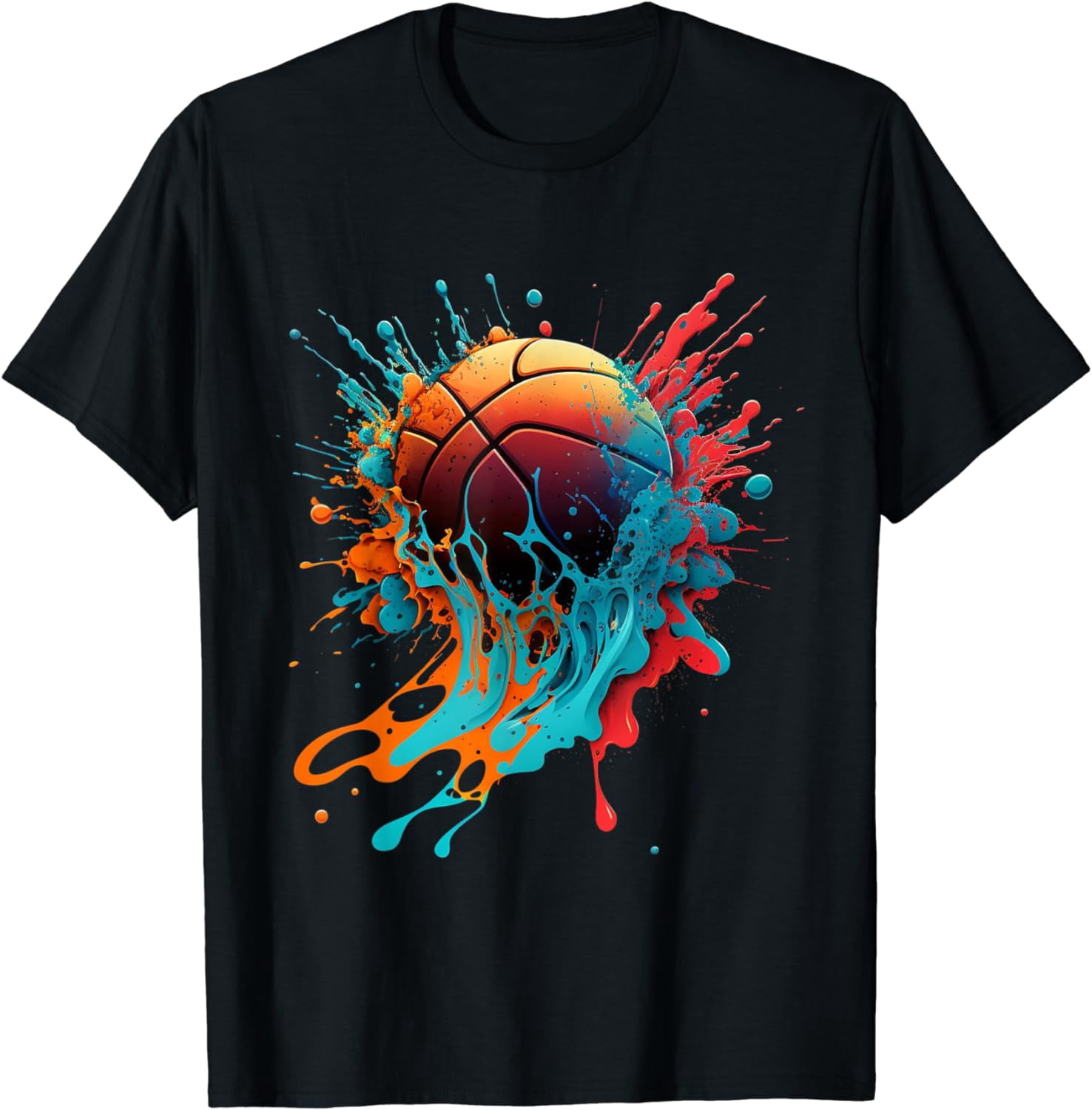 Basketball Splash Baller Basketball Player Team Player T-Shirt ...