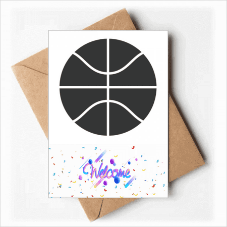 Basketball Sport Simple Geometry Pattern Welcome Back Greeting Cards Envelopes Blank