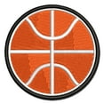 thumbnail image 1 of Basketball Sports Ball Applique Multi-Color Embroidered Hook & Loop Patch - 2.0 Inch Mini, 1 of 5