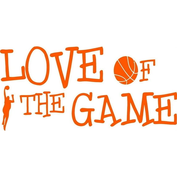 Basketball Sports League Picture Art Kids Boys Girls Bed Room Quote - Sticker - Vinyl Wall Decal 11x21 Inches