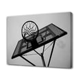 thumbnail image 1 of Basketball Sports Monochrome Canvas Poster Bedroom Decor Sports Landscape Office Room Decor Gift,Frame-style,20x30inch(50x75cm), 1 of 8