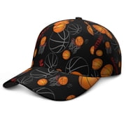 Basketball Sports Team Player Training Adjustable Baseball Cap   Stylish Dad Hat for Boys, Teens, Kids, Athlete