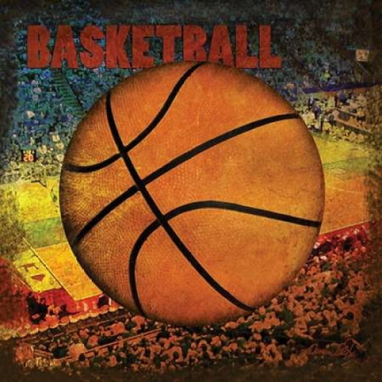 Basketball Square II Canvas Art - Denise Tedeschi (24 x 24)
