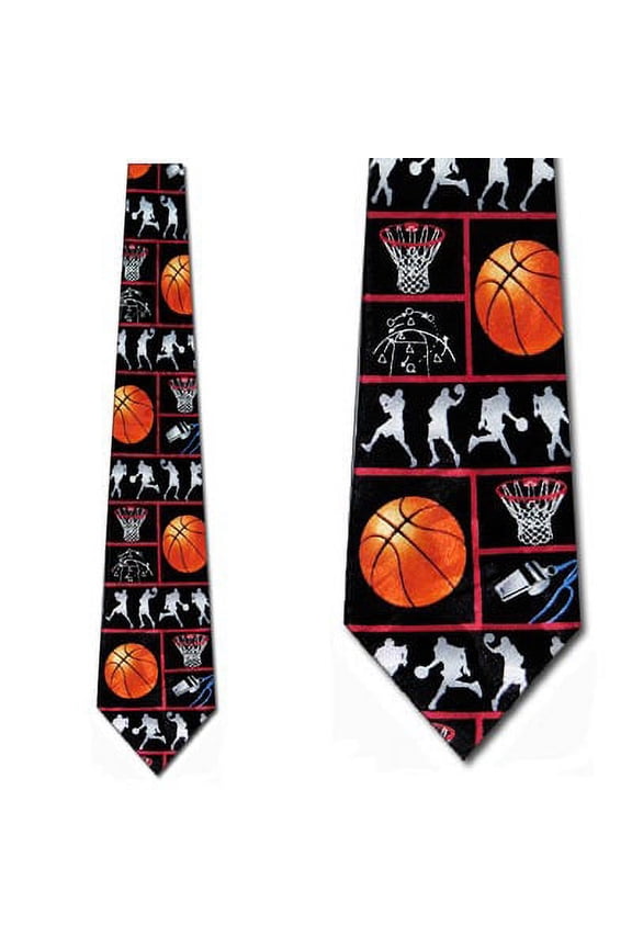 Basketball Squares Necktie Mens Tie