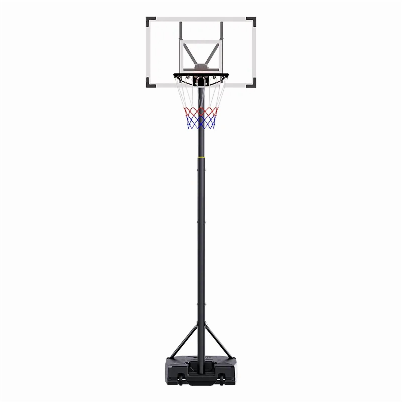 Basketball Stand 5.25-8.53 Ft Adjustable Portable Basketball Hoop & Goal With PC Backplate, Large Base And Wheels