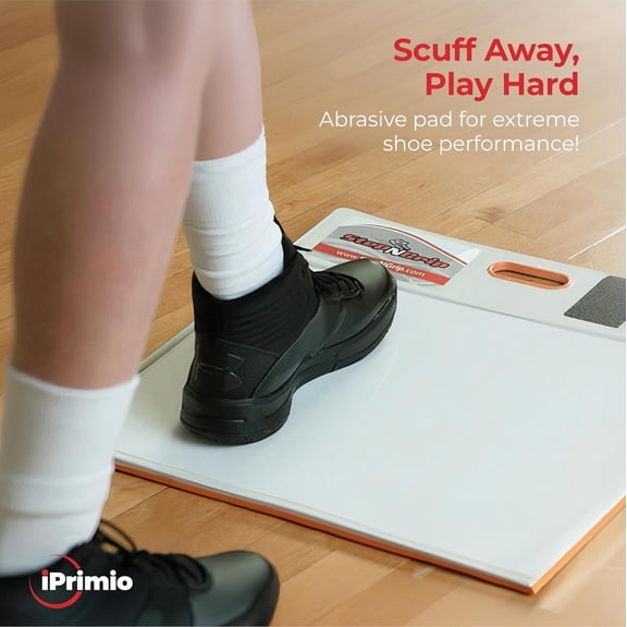 Basketball Sticky Mat Traction Board with Shoe Scuff Pad - 30 Sheets, No Slip White Court Grip Mat for Wood Surfaces - Enhances Shoe Traction and Game Performance - 19" x 21"