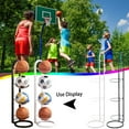 thumbnail image 1 of Basketball Storage Rack under $5! Yannianjz Basketball Storage Rack, 4-Tier Ball Holder Stand, Heavy Duty Sports Equipment Organizer, Portable Basketball Stand for Indoor Outdoor, 1 of 9
