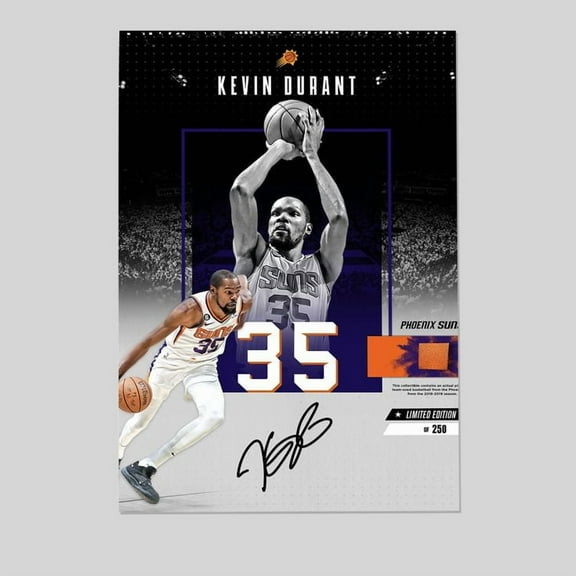 Basketball Superstar Kevin Durant Signed Poster For Kids Fans Room Bedroom Wall Decor-Sports Star Posters Canvas Art Print Picture Size 24''x36'' - Postora