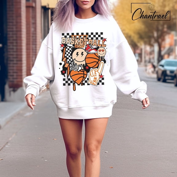 Basketball Sweatshirt, Basketball Mom Sweatshirt, Basketball Shirts For Women, Girl Basketball Sweatshirt, Basketball Sweatshirt Women