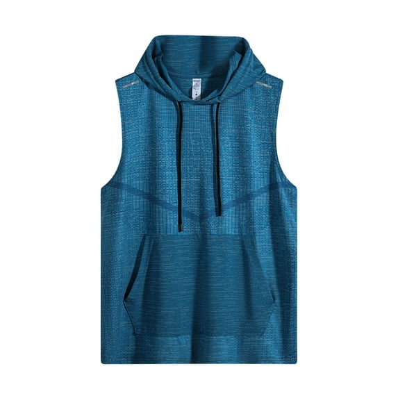 Basketball Tank Tops for Men with Front Pocket Sleeveless Tank Tops Mens Casual Solid Color Pullover Slim Quick-Drying Athletic Workout Running Vests