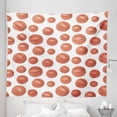 thumbnail image 1 of Basketball Tapestry, Realistic Style Balls Pattern on White Classical Sports Themed, Fabric Wall Hanging Decor for Bedroom Living Room Dorm, 5 Sizes, Pale Cinnamon White, by Ambesonne, 1 of 1