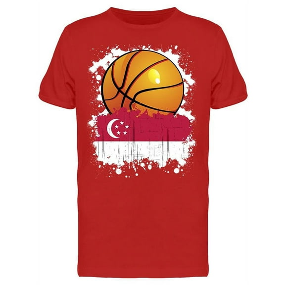 Basketball Team Of Singapore T-Shirt Men -Image by Shutterstock Men T-Shirt, Male Large