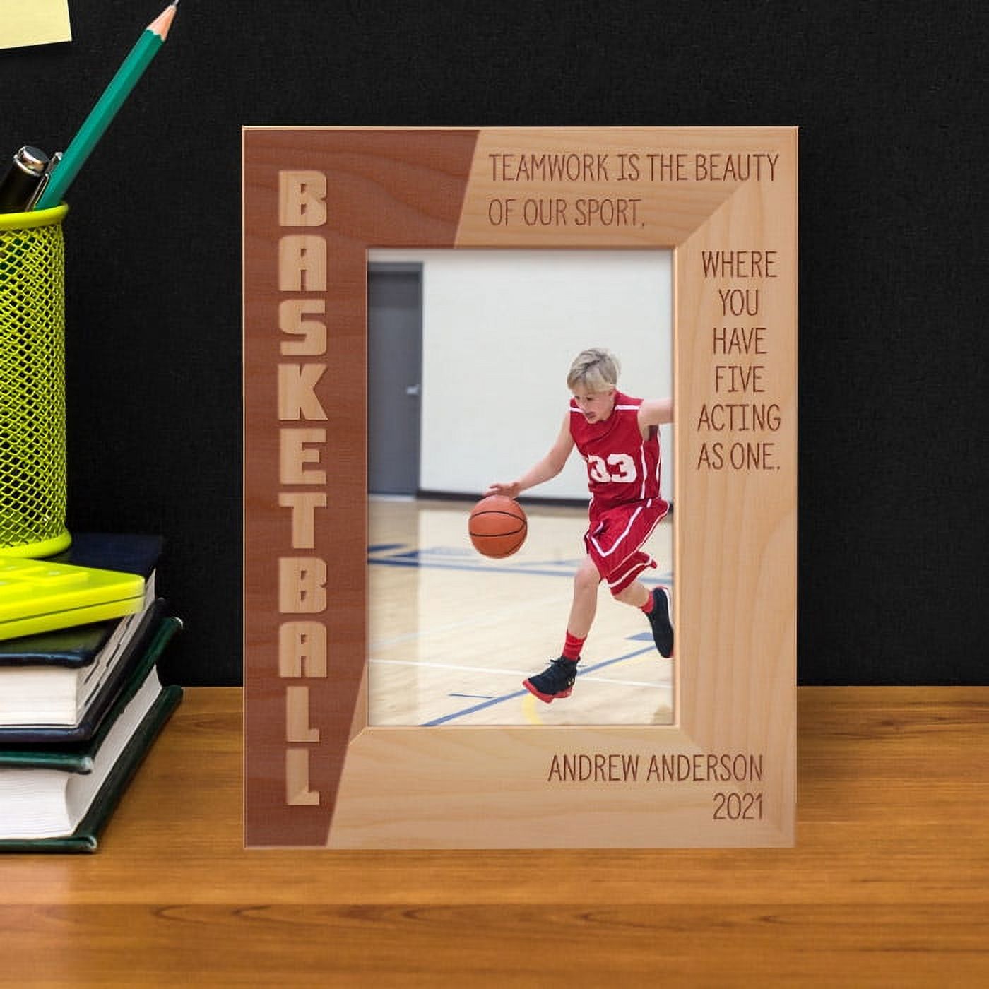 Nba Frame Basketball Teamwork Is The Beauty Of Our Sport Personalized Wooden ...