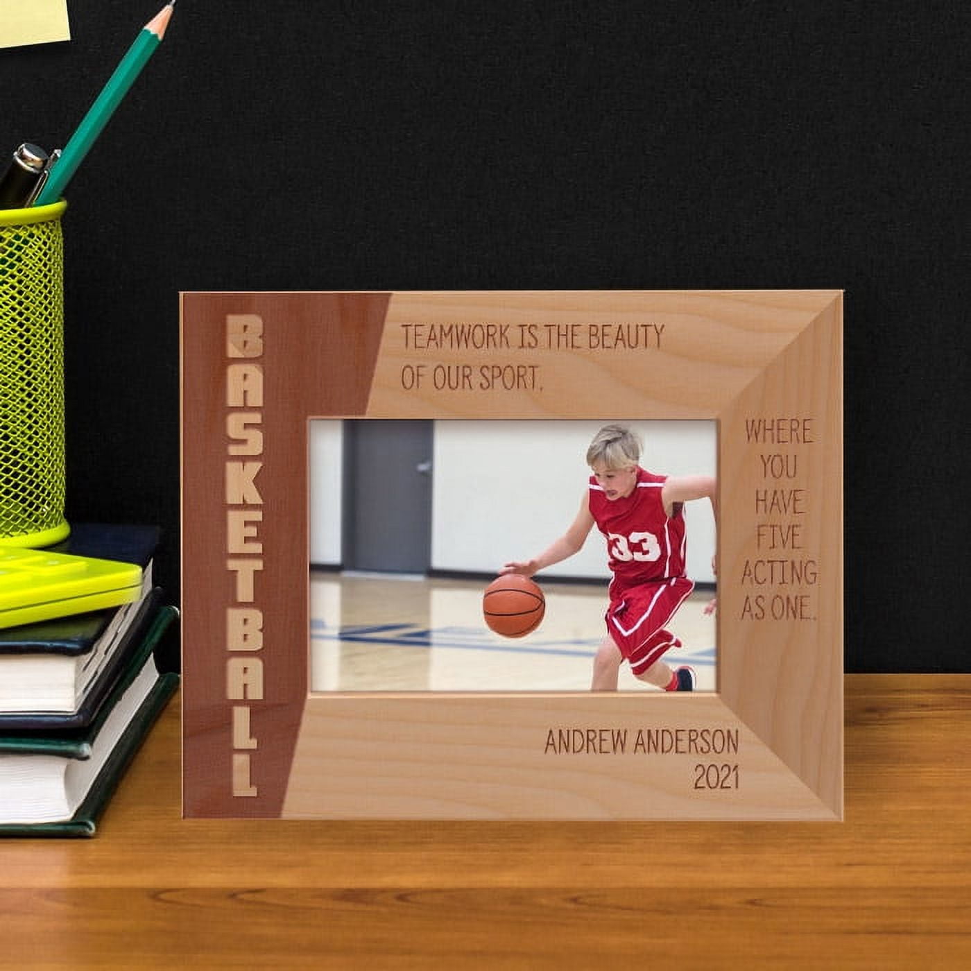 Nba Frame Basketball Teamwork Is The Beauty Of Our Sport Personalized Wooden ...
