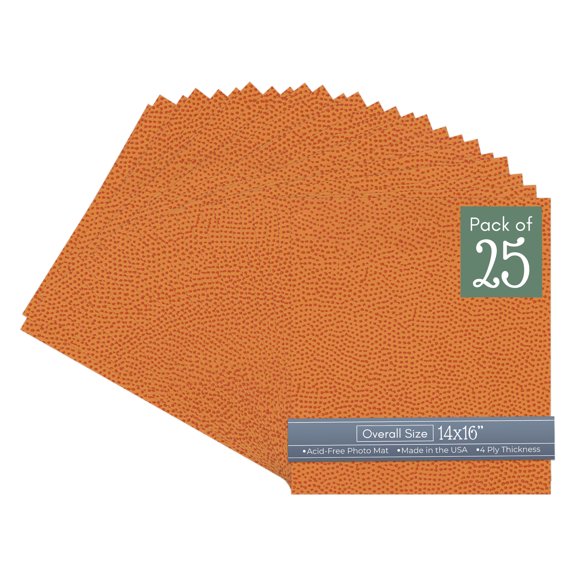 Basketball Texture 14x16 Uncut Art Mat Board - No Opening - 25 Mats