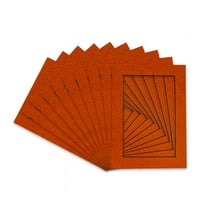 Basketball Texture Acid Free 8x10 Picture Frame Mats with White Core Bevel Cut for 6x8 Pictures -