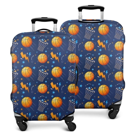Basketball Theme Pattern Luggage Cover Fashion Suitcase Cover Baggage Covers Fit 25-28 Inch Luggage (Go Travel)