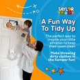 thumbnail image 1 of Basketball Themed Laundry Hamper for Kids Bedrooms and Dorms – Space-Saving Over-the-Door Clothes Basket, 1 of 5