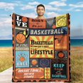 thumbnail image 1 of Basketball Throw Blanket Basketball Gifts for Teen Adult Basketball Lover Blanket Gift Basketball Player Blanket Basketball Coach Gift 40"x50", 1 of 1