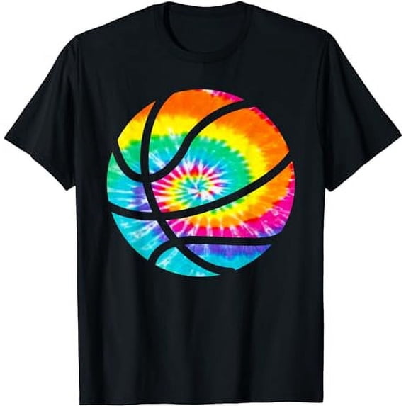 Basketball Tie Dye Shirt - Rainbow Trippy Hippie Tee Shirt T-Shirt