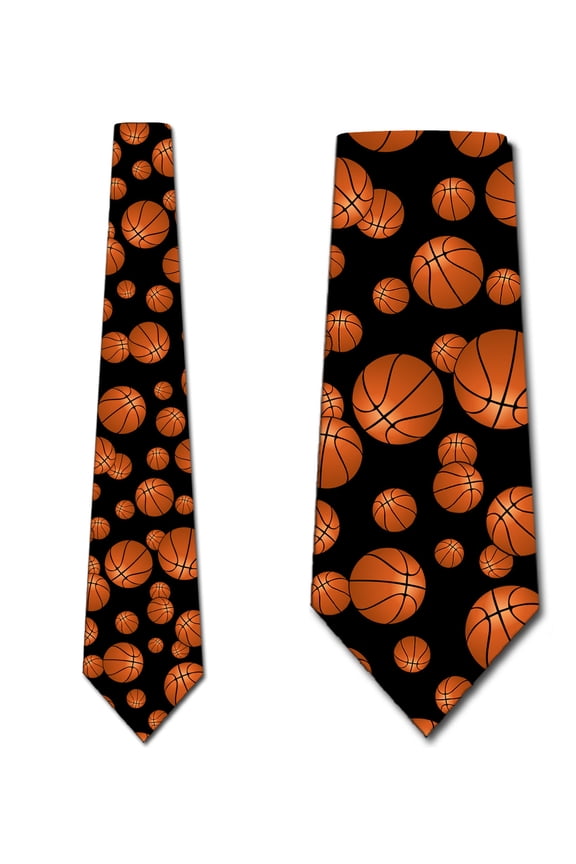 Basketball Ties Mens Sports Necktie by Three Rooker