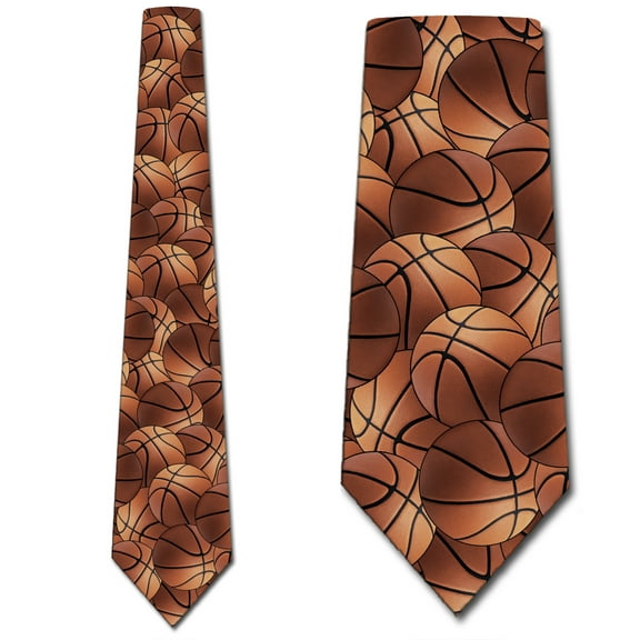 Basketball Ties Mens Sports Necktie by Three Rooker