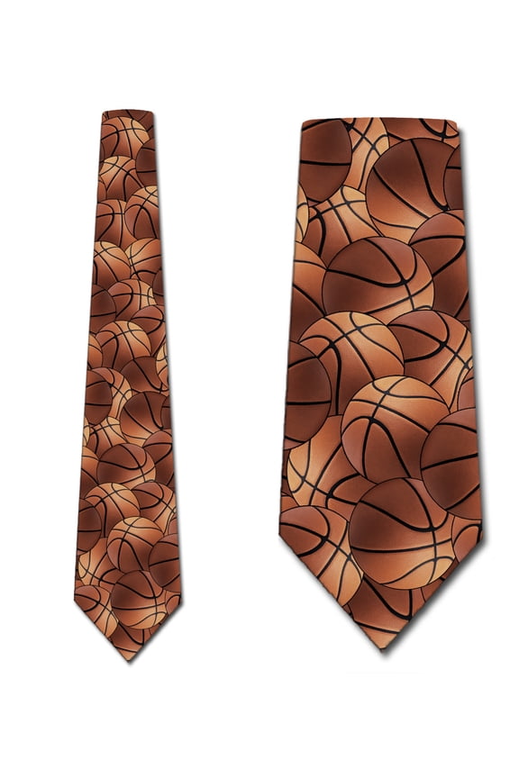 Basketball Ties Mens Sports Necktie by Three Rooker