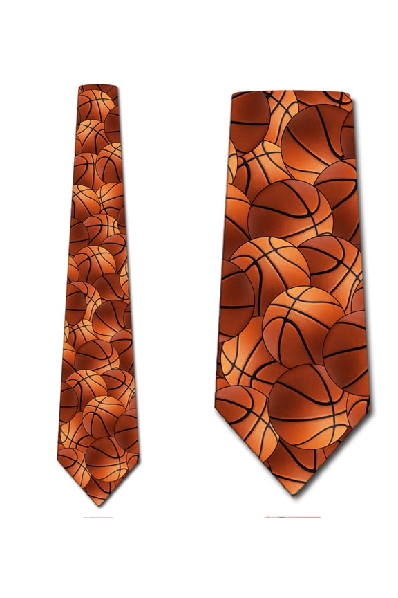 Basketball Ties Mens Sports Necktie by Three Rooker