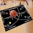 thumbnail image 1 of Basketball Training Mat - Indoor Non-Slip Fitness Mat, Soundproof Shock-Absorbent Rubber Mat for Basketball Practice, Durable Thick Design for Home Gym & Training, Protects Floors, 47*32in, B, 1 of 4
