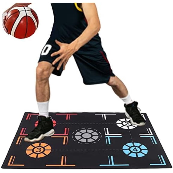 Basketball Training Mat, Non Slip, Silent Agility Footstep Training Mat, 76x106.7x0.2cm,Basketball Dribble Trainer Improve Dribbling Skills for All Ages$$Sport & Recreation Other