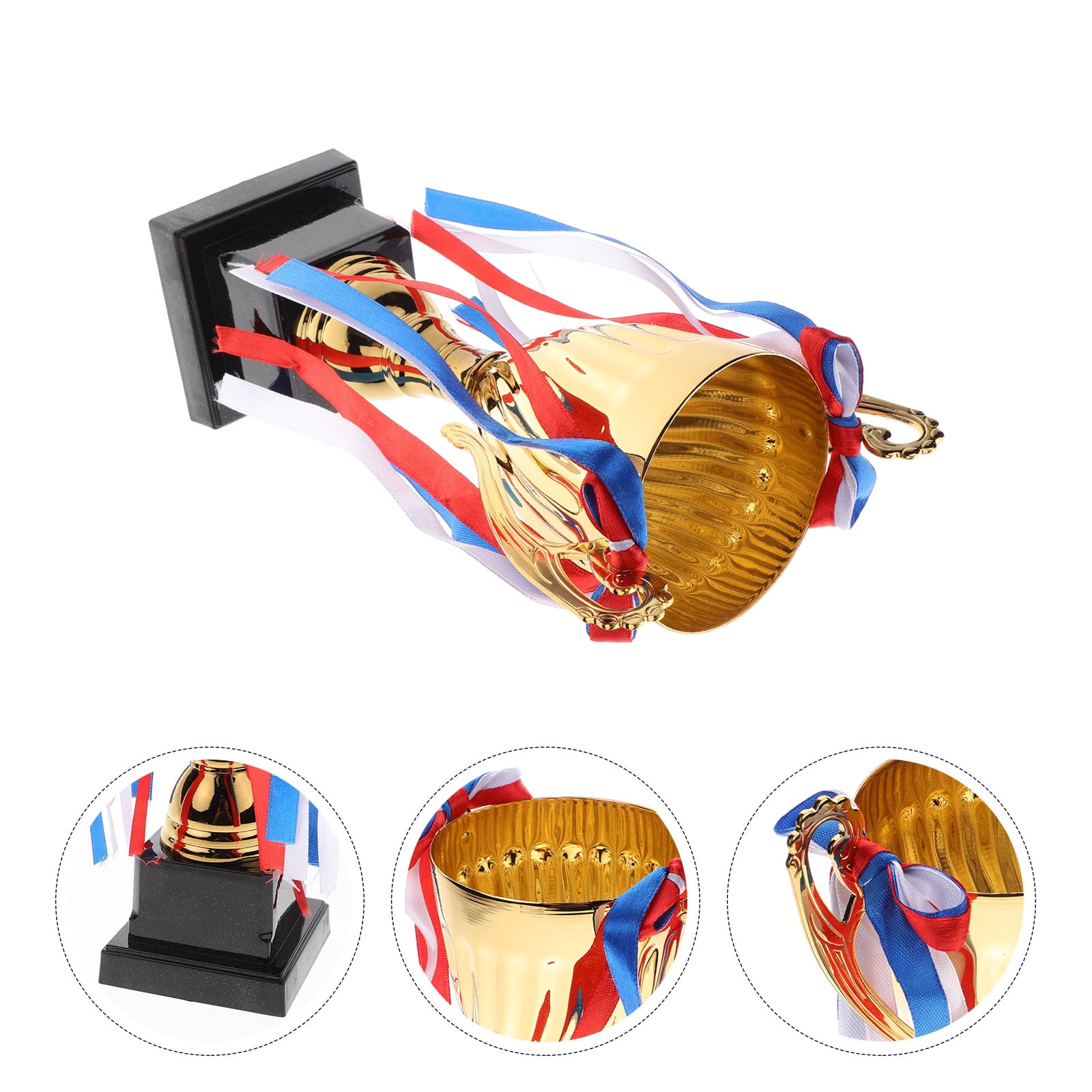 TOYMYTOY Championship Trophy Metal Award Assorted Color Sports Themed for Teams 1Pack