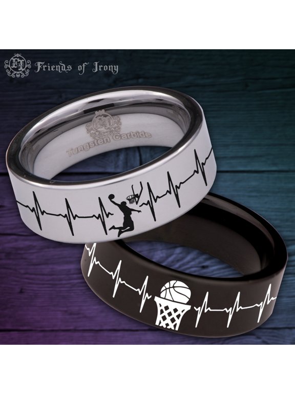 Basketball Tungsten Carbide Ring