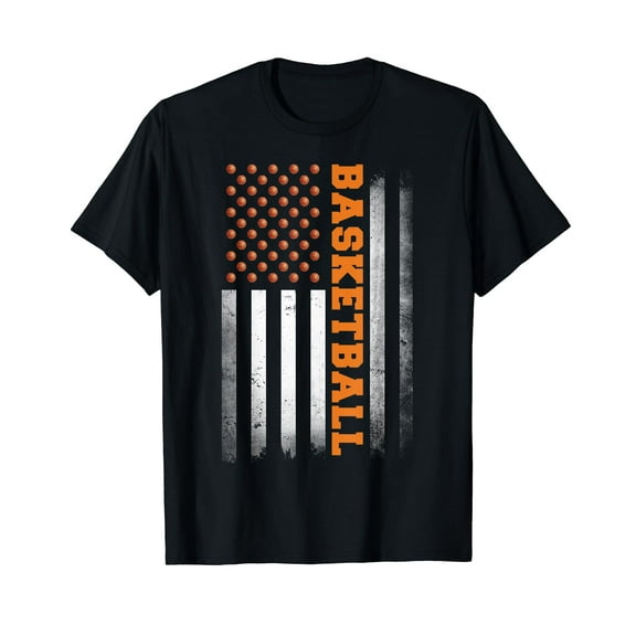Basketball USA US Flag Basketball Men Boys T-Shirt