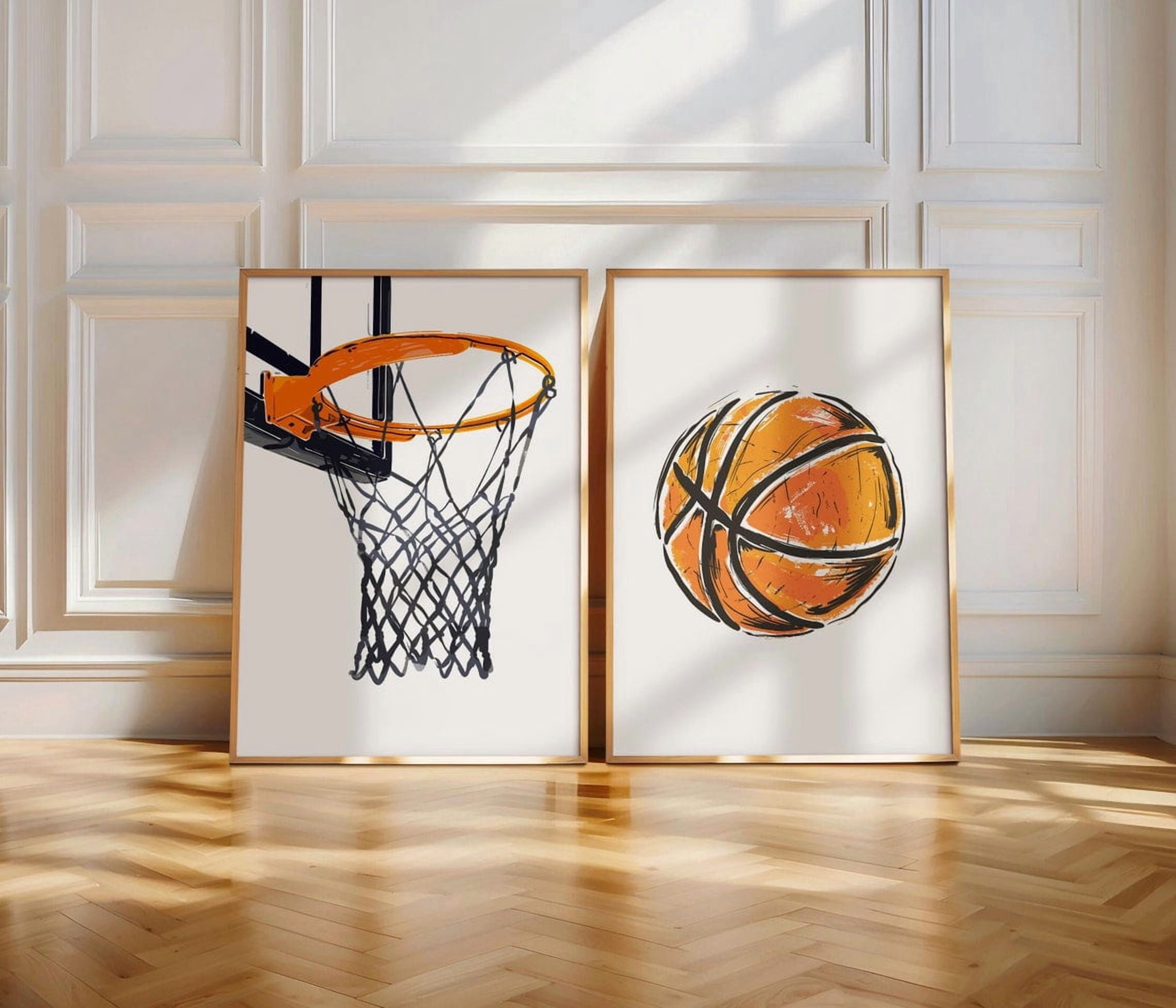 Basketball Wall Art Prints, Boys Sports Bedroom Gallery Decor - Walmart.com