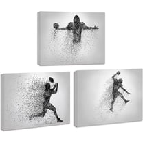 Basketball Wall Decor - Canvas Art Prints, d Posters, Sports Room Decor for Men, Kids, Teenagers - Set for Bedroom, Man Cave, Boys Room