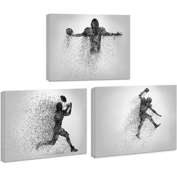 Basketball Wall Decor - Canvas Art Prints, d Posters, Sports Room Decor for Men, Kids, Teenagers - Set for Bedroom, Man Cave, Boys Room