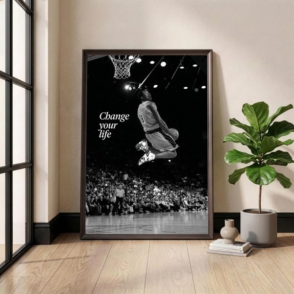Basketball Wall Sports Room Decor Mamba Mentality Print Hoop Perspective Gift for Him, Unframed Poster