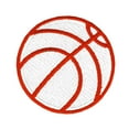 thumbnail image 1 of Basketball (White  Red) Iron On Embroidered Patch, 1 of 1