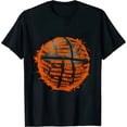 thumbnail image 1 of Basketball Word Cloud Orange Ball Silhouette T-Shirt, 1 of 5