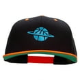 thumbnail image 1 of Basketball World Embroidered Wool Blend Classic Snapback - Black Orange OSFM, 1 of 5