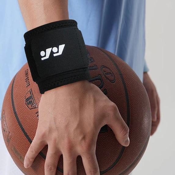 Basketball Wrist Guards Thin Winding Pressurised Weightlifting Badminton Volleyball Fitness Booster Sports Wrist Guards Guards(Black)