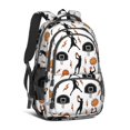 thumbnail image 1 of Basketball and Lightning White Pattern Cute School Backpack Bag with Padded Back and Adjustable Shoulder Straps 16.9 X 12.6 X 5.9 Inches, 1 of 5