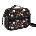 thumbnail image 1 of Basketball and Silhouette Black Pattern Bento School Insulated Lunch Bag Box with Shoulder Strap and Bottle Holder, 11" X 9.5" X 3.5", 1 of 5