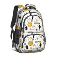 thumbnail image 1 of Basketball and Star White Pattern Cute School Backpack Bag with Padded Back and Adjustable Shoulder Straps 16.9 X 12.6 X 5.9 Inches, 1 of 4