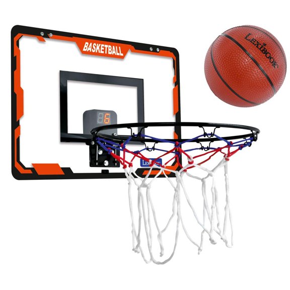 Lexibook Interactive Basketball Hoop, Score Counter, Sound Effects, Basketball, Pump Included and Installation Kit Included