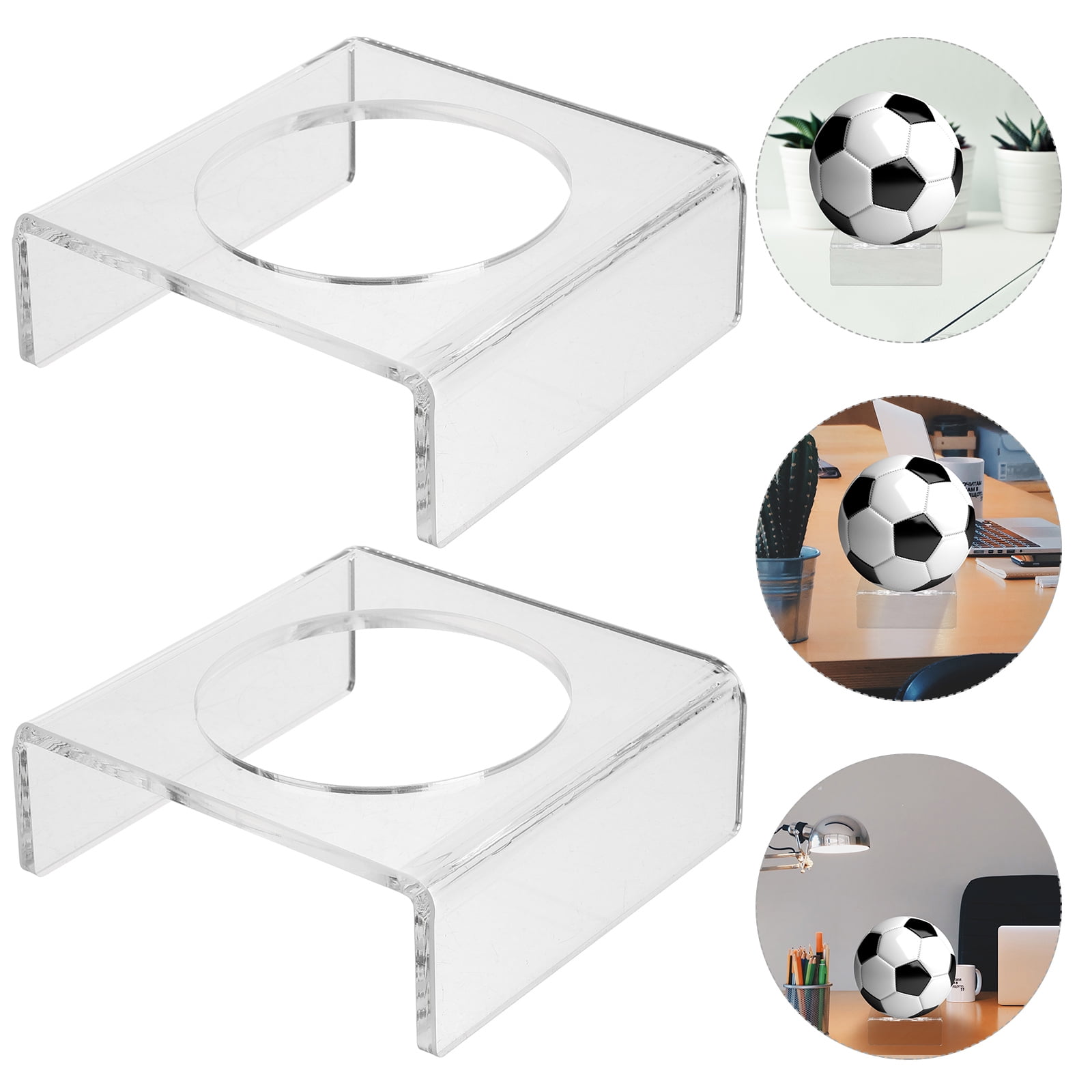 Basketball display stand 2Pcs Basketball Display Stands Acrylic Clear