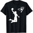 thumbnail image 1 of Basketball girl woman T-Shirt Black 4X-Large, 1 of 4