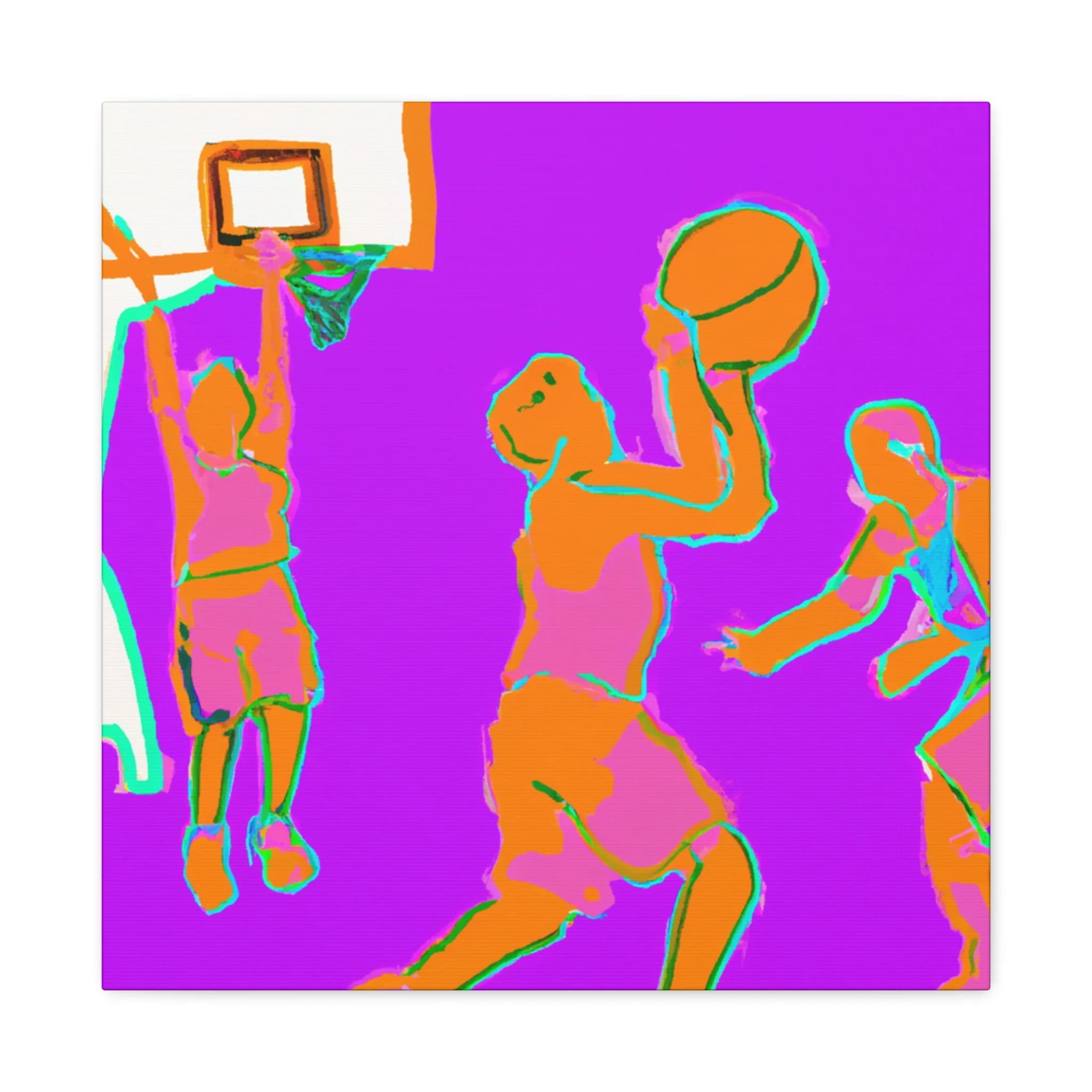 Basketball in Fauvism - Canvas